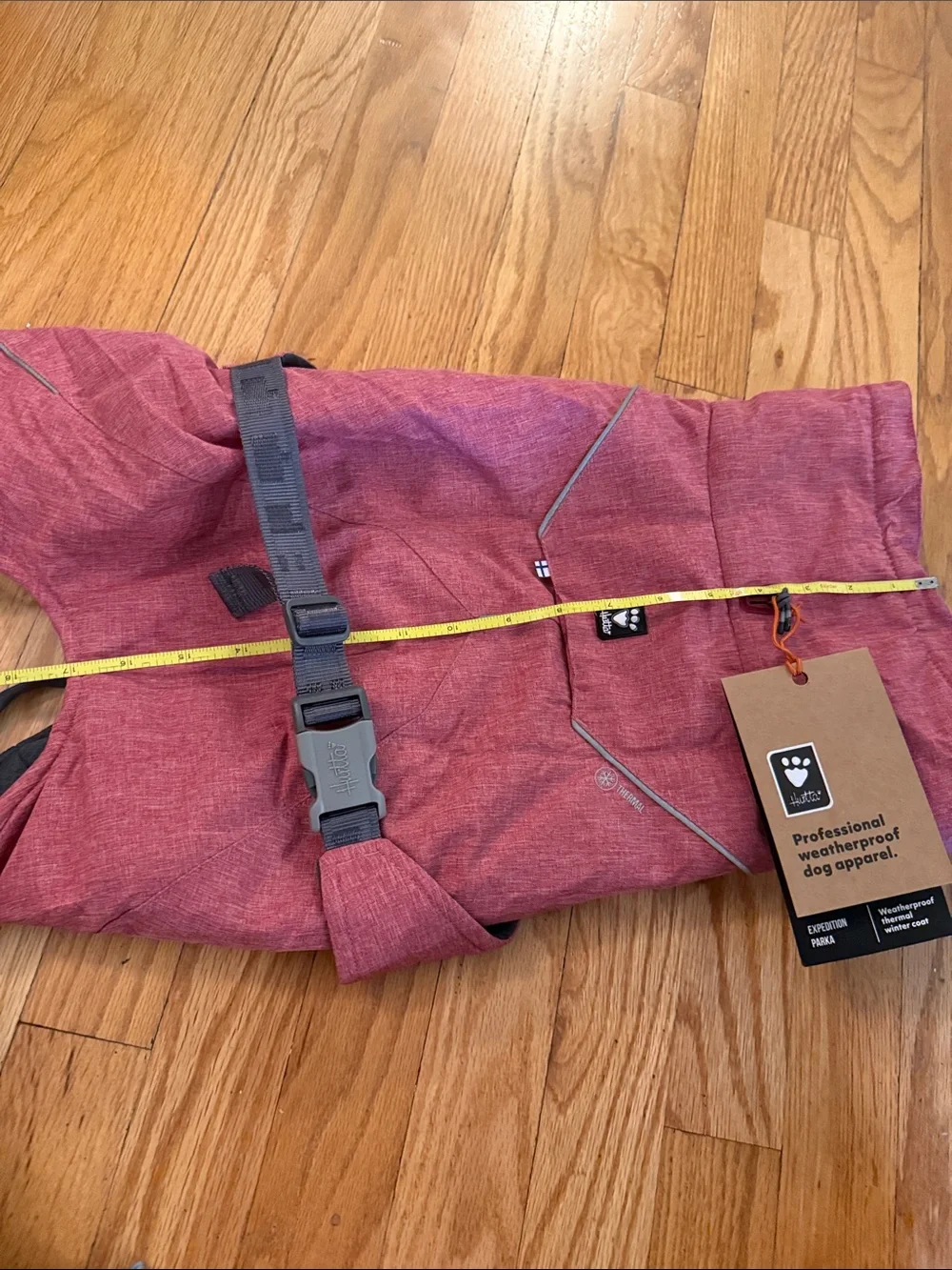 Hurtta NWT 35XL/14XL Expedition Parka Crimson Red Waterproof Dog Coat Reflective
